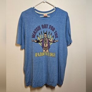 HOMAGE Heather Blue Graphic Tee